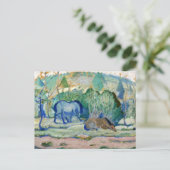 Weiden von Franz Marc, Vintage Kunst Postkarte (Stehend Vorderseite)