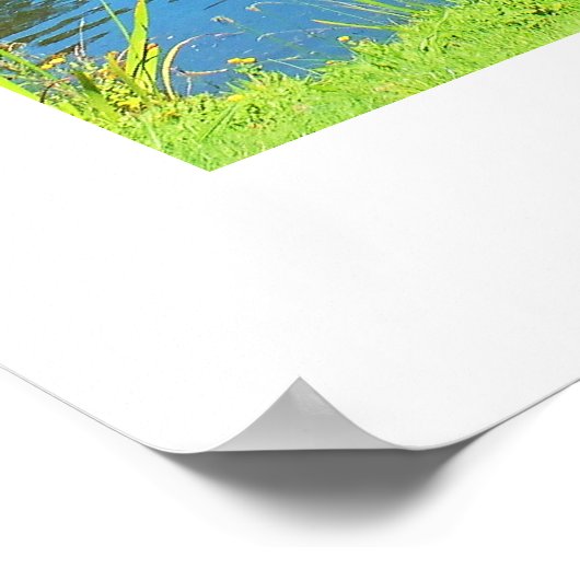 Weidenbaum und -see poster (Ecke)