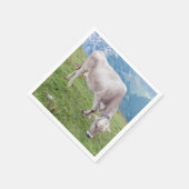 Weidende Kuh Serviette (Ecke)