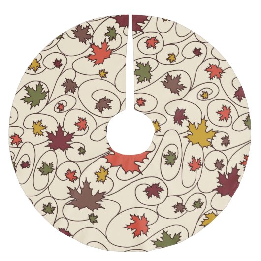 Weidenfallmuster aus dem Ahornleaf Polyester Weihnachtsbaumdecke (Vorderseite)