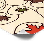 Weidenfallmuster aus dem Ahornleaf Poster (Ecke)