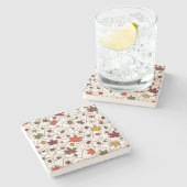 Weidenfallmuster aus dem Ahornleaf Steinuntersetzer (Seitenansicht)