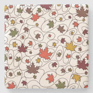 Weidenfallmuster aus dem Ahornleaf Steinuntersetzer