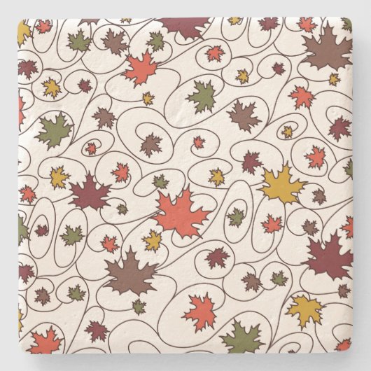 Weidenfallmuster aus dem Ahornleaf Steinuntersetzer (Vorderseite)