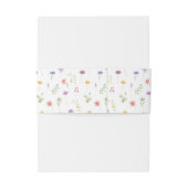 Weidenfarbene blumenreiche Bauchband Einladungsbanderole (Rückseitenbeispiel)