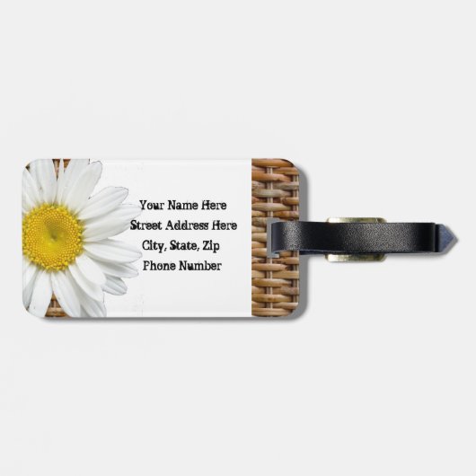 Weidengänseblümchen-Gepäckanhänger Gepäckanhänger (Rückseite horizontal)