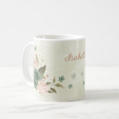 Weidengrün Blütenblüte Kaffeetasse (Vorderseite Links)