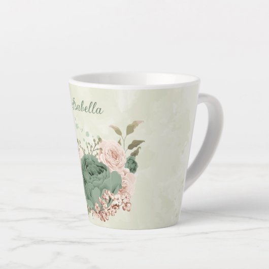 Weidengrün Blütenblüte Milchtasse (Rechte Ecke)