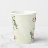 Weidengrün Blütenblüte Pappbecher (Links)