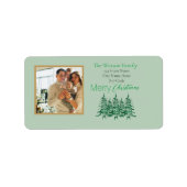 Weidengrüne Pagode Weihnachtsbaumen 1 Foto Adressaufkleber (Vorne)