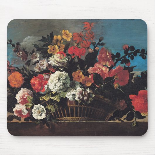 Weidenkorb der Blumen Mousepad (Vorne)