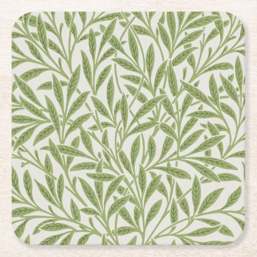 Weidenmuster, William Morris Rechteckiger Pappuntersetzer (Vorderseite)