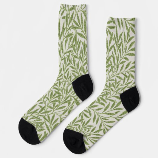 Weidenmuster, William Morris Socken (Linkes Detail)