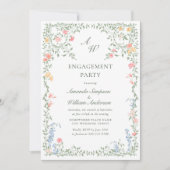 Weidenpastel Französische Rose Blumenkohl-PARTEI Einladung (Vorderseite)