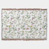 Weidenwilde Blume - zartes Muster Decke (Vorderseite)