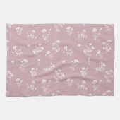 Weidenwilde Blume zartes Muster rot Geschirrtuch (Horizontal)