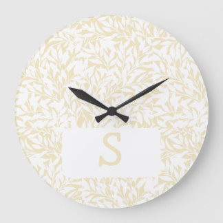 Weidenwirbel-Silhouette - Gelb Große Wanduhr