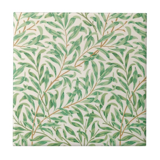 Weidenzweig William Morris Muster Fliese (Vorderseite)