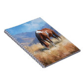 Weidepferd im Mountain Notebook Notizblock (Rechte Seite)