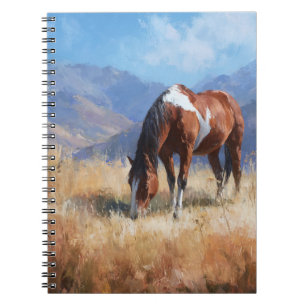 Weidepferd im Mountain Notebook Notizblock
