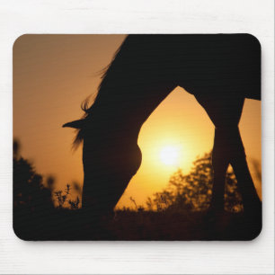 Weidepferd-Silhouette Mousepad