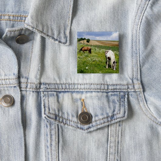 Weidepferde Button (Beispiel)
