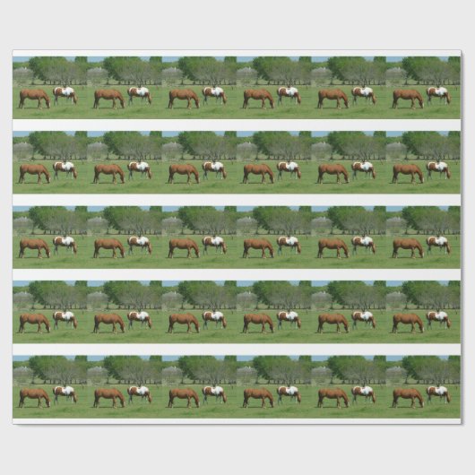 Weidepferde Geschenkpapier (Flach)
