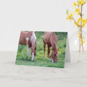 Weidepferde Karte (Gelbe Blume)