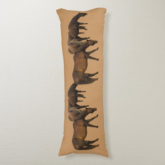 Weidepferde Kissen (Vorderseite Vertikal)