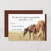 Weidepferde - RSVP-Karten RSVP Karte (Vorne/Hinten)