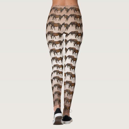Weidepferde Tiere Leggings (Rückseite)
