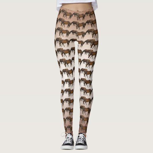 Weidepferde Tiere Leggings (Vorderseite)