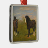 Weidepferde (von Rosa Bonheur) Ornament Aus Metall (Rechts)