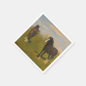 Weidepferde (von Rosa Bonheur) Serviette (Ecke)