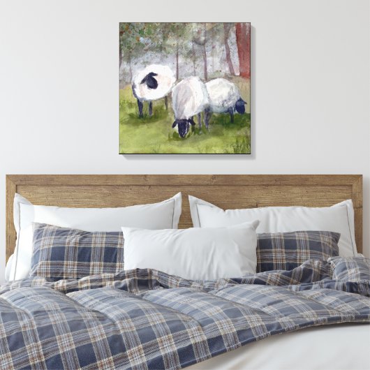 Weideschaf Leinwanddruck (Insitu (Schlafzimmer))