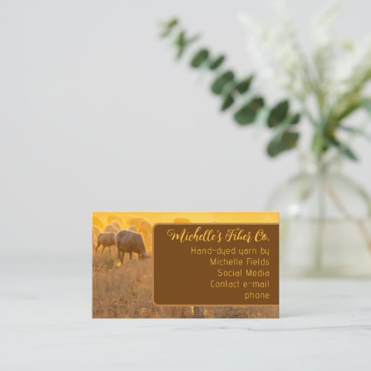 Weideschaf QR Code Knittern Visitenkarten Visitenkarte (Stehend Vorderseite)