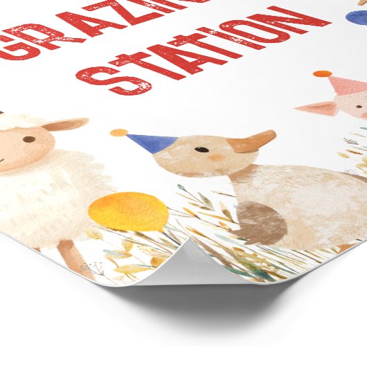 Weidestation Farm Geburtstagszeichen Poster (Ecke)