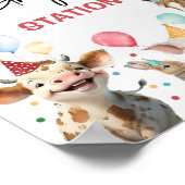 Weidestation Landtiere Boy Birthday Party Poster (Ecke)