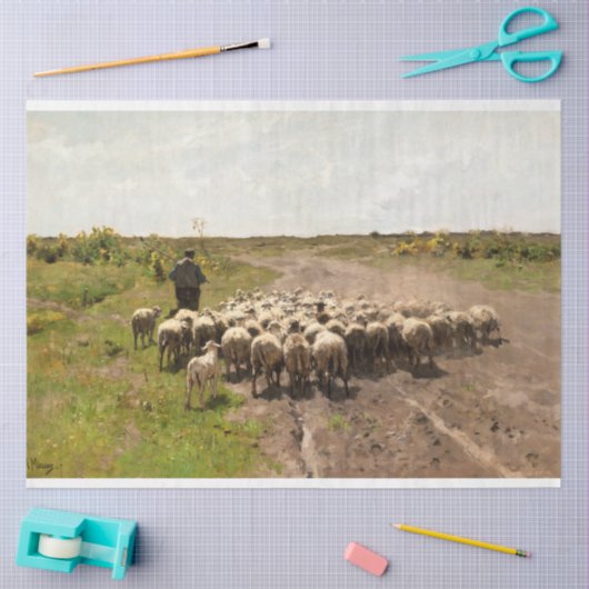 Weidewechsel 1887 von Anton Mauve Seidenpapier (Basteln)