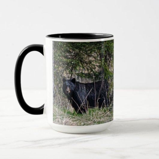 Weidewild Schwarzer Bär Wildlife Foto Tasse (Links)