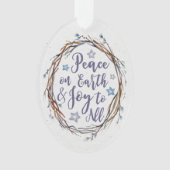 Weidewreath-personalisierte Weihnachtsverzierung Ornament (Vorderseite)