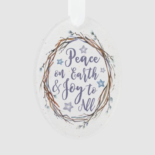 Weidewreath-personalisierte Weihnachtsverzierung Ornament (Vorderseite)