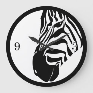 Weidezebra Große Wanduhr