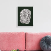 Weidhead von Brian Benson Leinwanddruck (Insitu (Wohnzimmer))