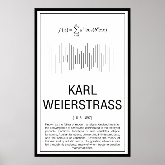 Weierstrass Poster (Vorne)