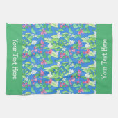 Weigela und Mock Orange Frühlingserblüte in Blau Handtuch (Horizontal)