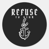 Weigerung, Depressionen zu unterdrücken, Bewusstse Runder Aufkleber (Vorderseite)