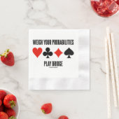 Weigh Your Probabilities Play Bridge 4 Card Suits Serviette (Beispiel)