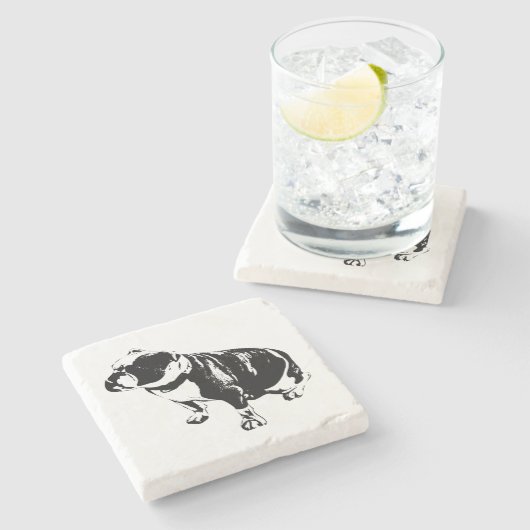 Weight in Stillness Steinuntersetzer (Seitenansicht)