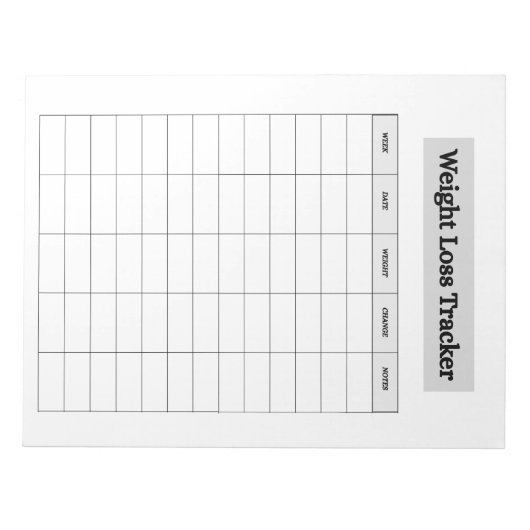 Weight Loss Tracker  Notizblock (Vorderseite)